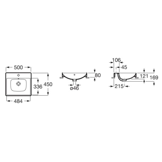 Roca Ona Built-in Basin 50... 2