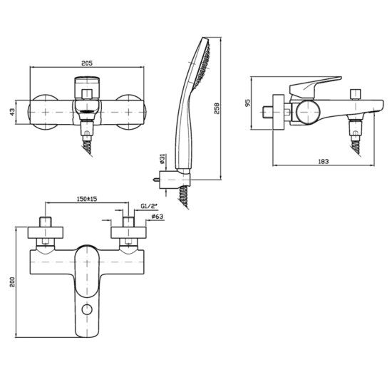 Zucchetti Nikko Bath-Shower... 2