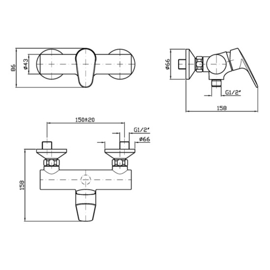 Zucchetti Rivo Shower Mixer 2